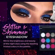 Load image into Gallery viewer, Glitter Eyeshadow Palette (15 Shades)