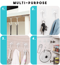 Load image into Gallery viewer, Swivel Suction Wall Hook (Set of 4)