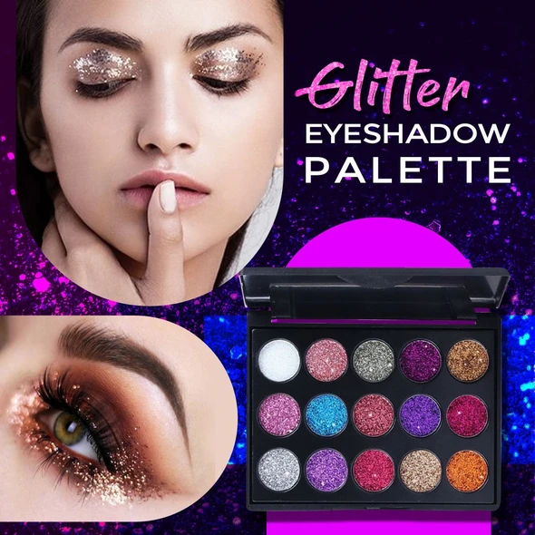 Glitter Eyeshadow Palette (15 Shades)