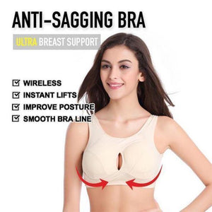Front Zip Wireless Sports Bra