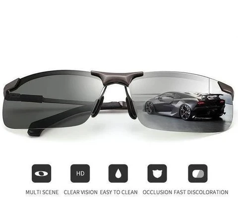 PHOTOCHROMIC SUNGLASSES WITH POLARIZED LENS - PERFECT FOR FISHERMAN